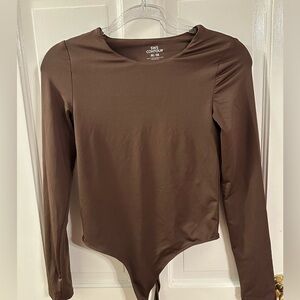 Brown Long-Sleeve Bodysuit